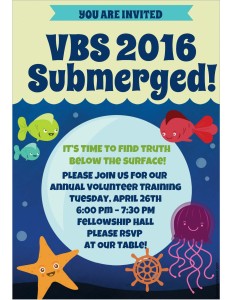 VBS Volunteer Training -2